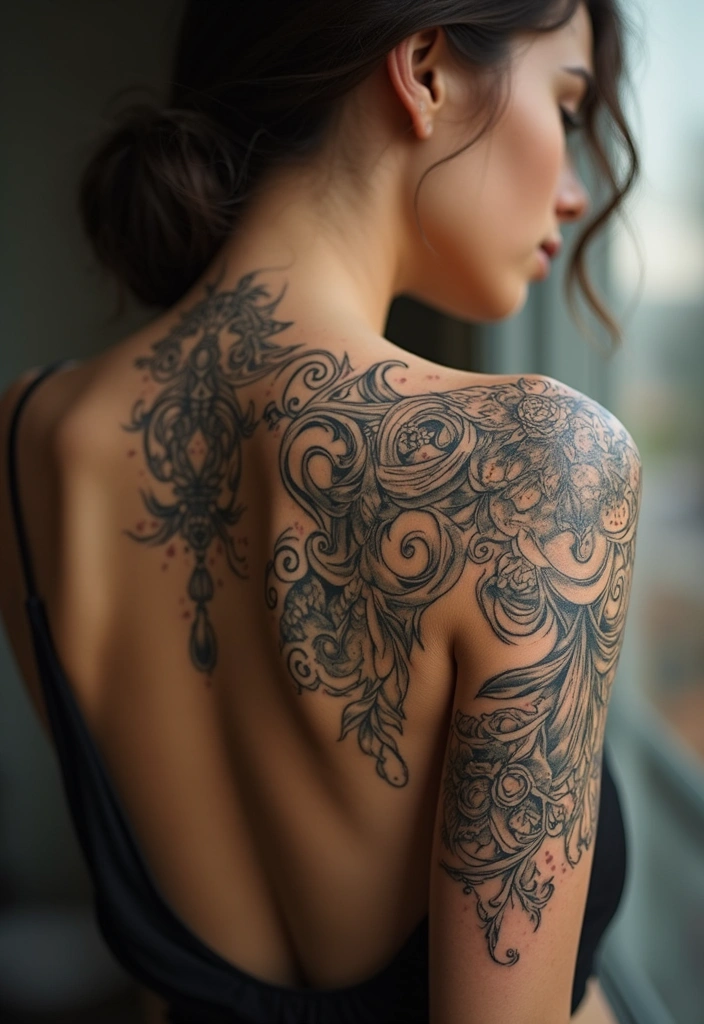 23 Rococo Revival Tattoos for the Baroque Beauty in You - 6. Baroque Patterns