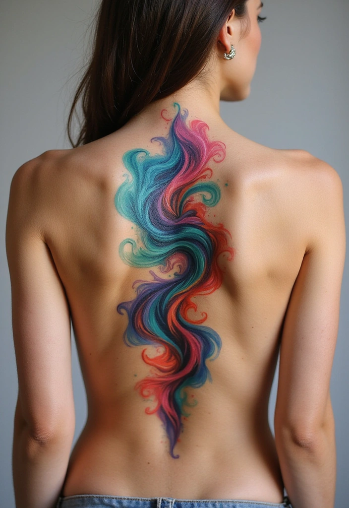 28 Lower Back Tattoos for Women That Are Bold and Beautiful! - 8. Abstract Art