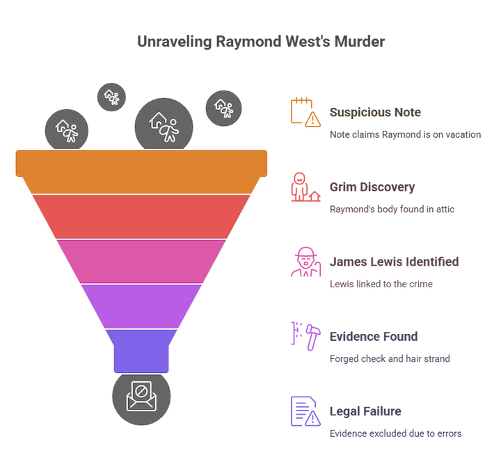 Infographic showing criminal investigation funnel with steps from leads to arrest.