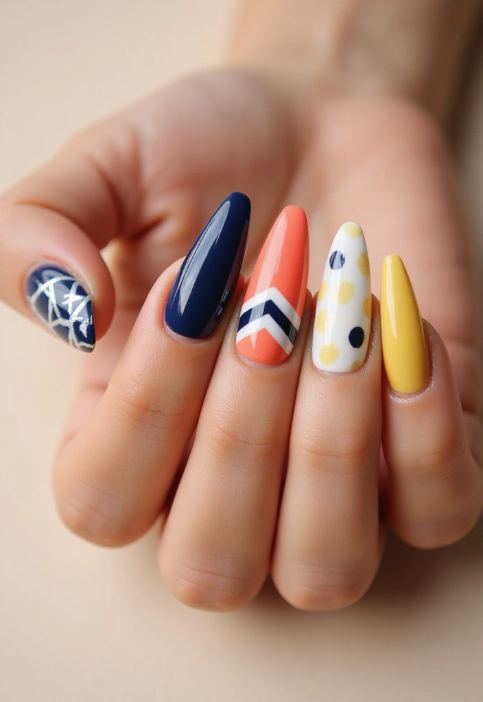 25 Classy Nail Art Designs That Look Expensive (But Aren’t) - 4. Chic Geometric Patterns