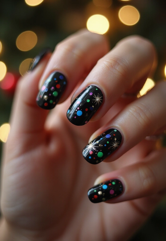 25 Festive Christmas Nail Ideas to Try This Holiday Season - 8. Twinkling Lights