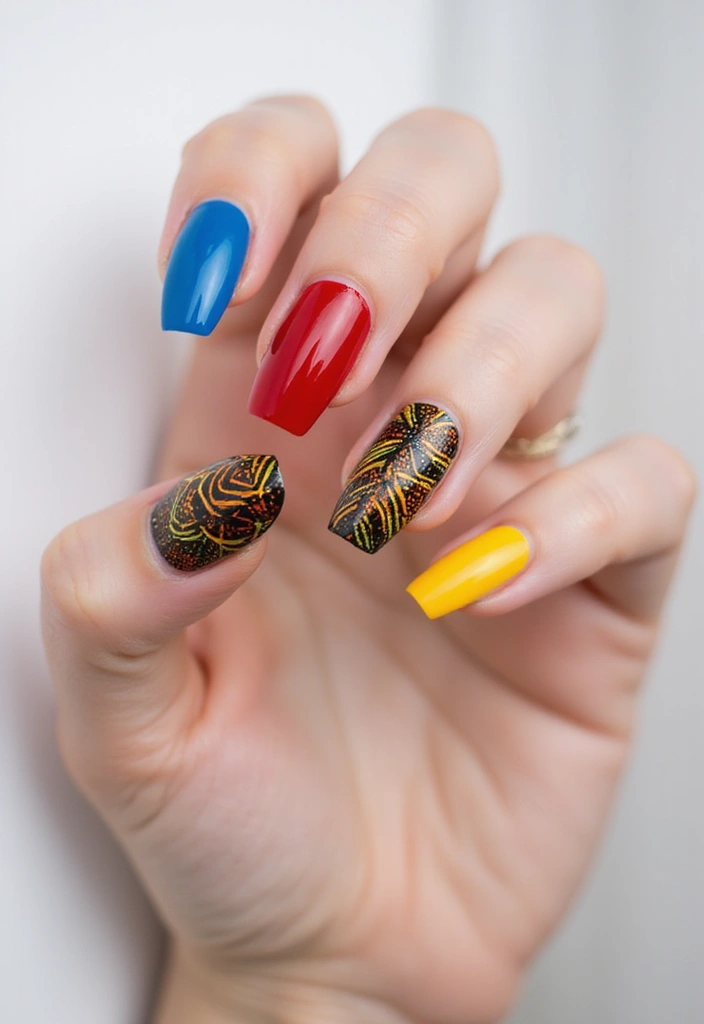 30 Gorgeous Almond Nail Designs That Look Chic on Everyone - 10. Geometric Patterns for the Modernist